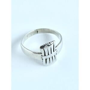 Early 20’s-30’s Camp Fire Girls Sterling Ring Unity Bundle Symbol JJ White Sz 5